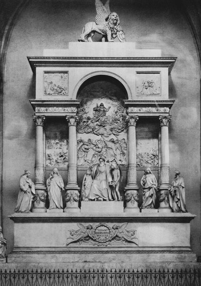 Venedig, monument till Tiziano Vecellio (s/v foto) av Italian Photographer