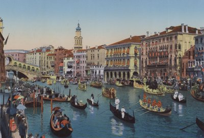 Venedig, regattor på Canal Grande (färgad bild) av Italian Photographer