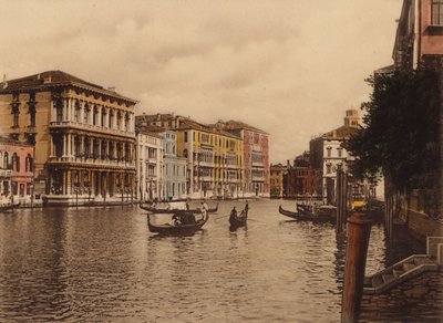 Venezia / Venedig: Canal Grande e Palazzo Browning (foto i färg) av Italian Photographer