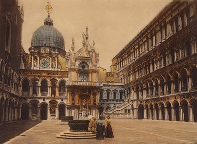 Venedig / Venedig: Dogepalatsets innergård (färgfoto) av Italian Photographer