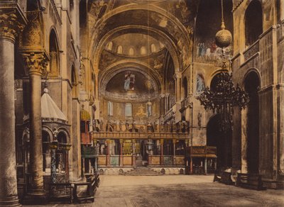 Venezia / Venedig: Insidan av kyrkan S Marco (färgfoto) av Italian Photographer