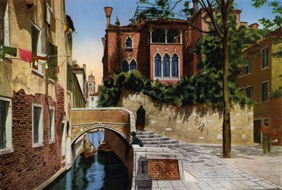 Venezia / Venedig: Rio S Gregorio (färgfoto) av Italian Photographer