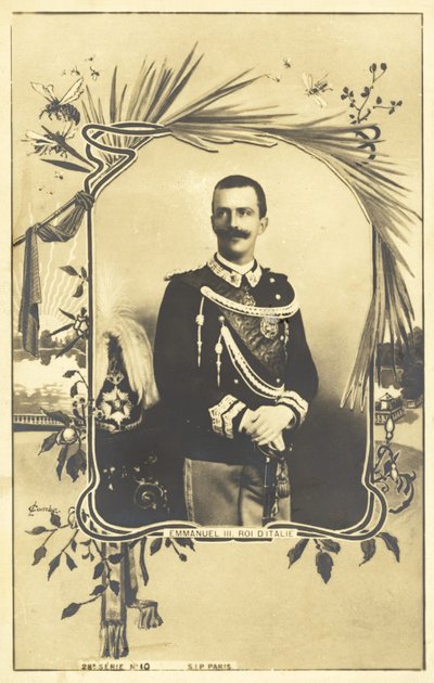 Victor Emmanuel III, kung av Italien av Italian Photographer