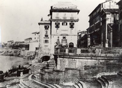 Utsikt över Porto di Ripetta av Italian Photographer