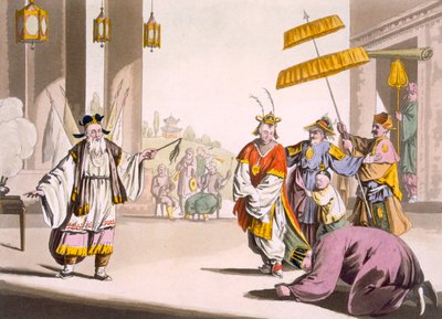 En teaterföreställning i det fria, ca 1820-30-talen av Italian School