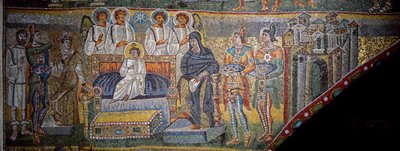 Tillbedjan av Magi (mosaik) av Italian School