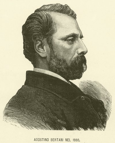 Agostino Bertani 1860 (gravyr) av Italian School