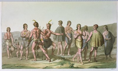 Amerikanska indianer från South Carolina, ca 1820 av Italian School