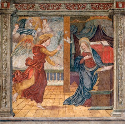 Anonym fresk från slutet av 1400-talets Camerino, Monastero di Santa Chiara av Italian School