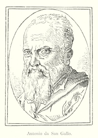Antonio da San Gallo (gravyr) av Italian School