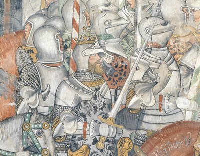 Armé, detalj av en stridsscen (fresk) av Italian School