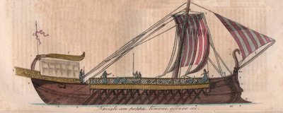 Atensk trirem, 4:e århundradet f.Kr. (acrostolium) - Triere ou trireme - gravyr från "" Seder och traditioner för alla folk i universum. Det är historien om regeringen, om lagarna, om milisen, om alla nationers religion från de mest avlägsna tider fram til av Italian School