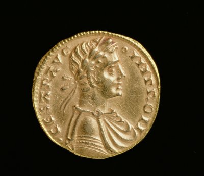 Augustalis av Fredrik II (1198-1250), kungariket Sicilien och södra Italien, Messina myntverk, 1231-50 (framsidan) (guld) (för baksidan se 168053) av Italian School