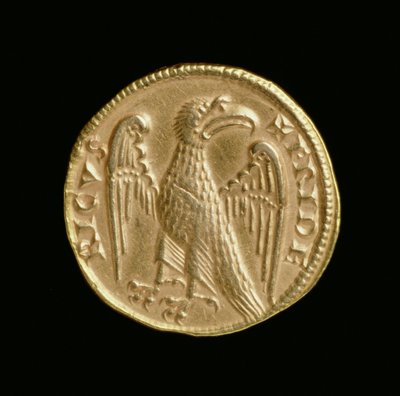 Augustalis av Fredrik II (1198-1250), kungariket Sicilien och södra Italien, Messina myntverk, 1231-50 (omvänd) (guld) (för framsidan se 168052) av Italian School