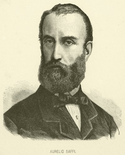 Aurelio Saffi (gravyr) av Italian School