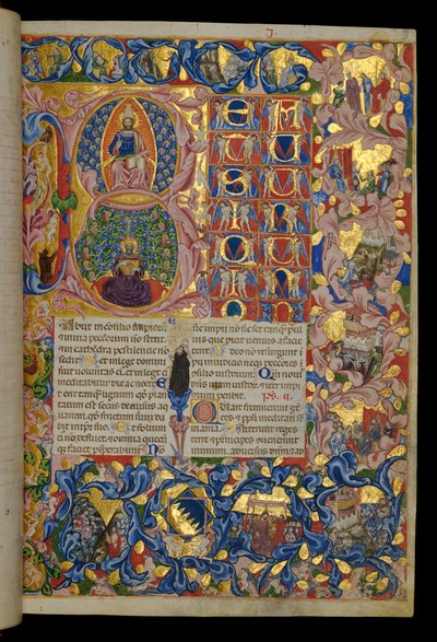 Beatus vir, Kristus i majestät, Kung David av Italian School