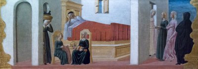 Jungfruns födelse av Master of the Colonna Predella av Italian School