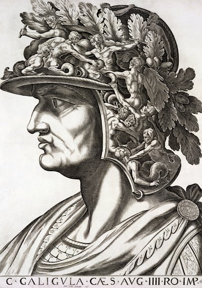 Caligula Caesar (12-41 e.Kr.), 1596 av Italian School