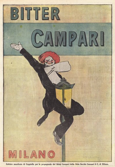 Campari Bitters (färglitografi) av Italian School