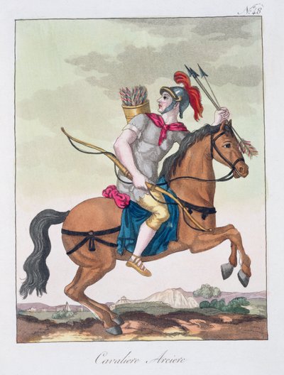 Kavalleribågskytt, från LAntica Roma, 1825 av Italian School