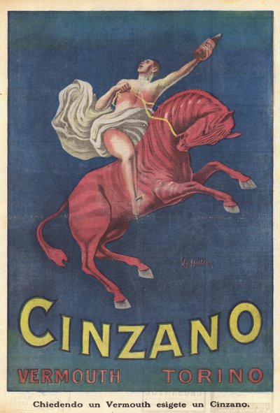 Cinzano Vermouth Turin (färglitografi) av Italian School