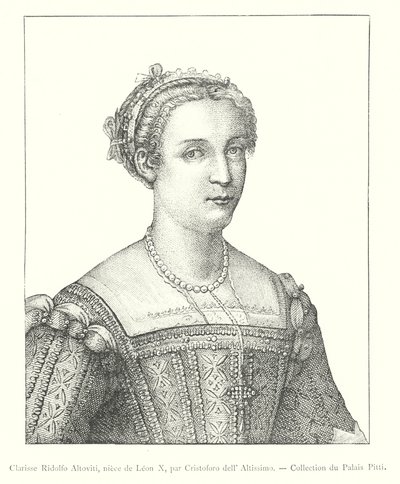 Clarisse Ridolfo Altoviti, systerdotter till Leon X, par Cristoforo dell 