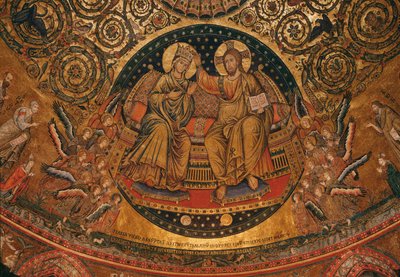 Jungfruns kröning, 1296 (mosaik) av Italian School