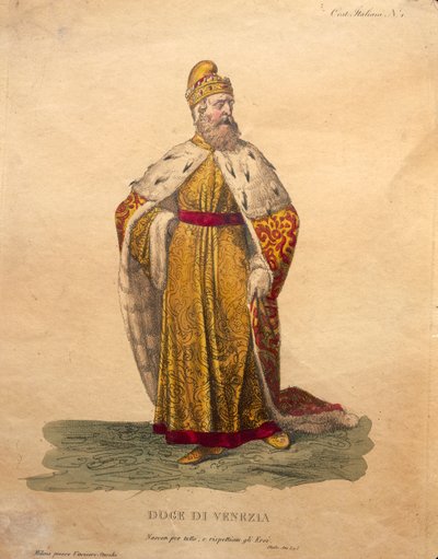 Kostymdesign för Doge of Venice, från 