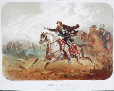 Krimkriget: anklagelsen mot befälhavaren Alfonso Ferrero La Marmora (1804-1878). Skriva ut. 1800-talets privatsamling av Italian School