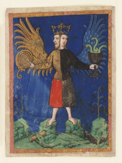 Krönt Hermafrodit (vellum) av Italian School