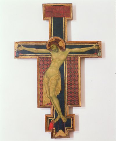 Krucifix (tempera på trä) av Italian School