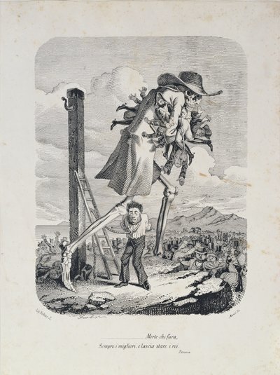 Döden tar alla de goda och lämnar skurkarna, c.1850 av Italian School