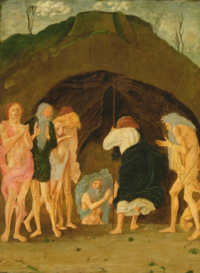 Nedstigning till Limbo (olja på panel) av Italian School