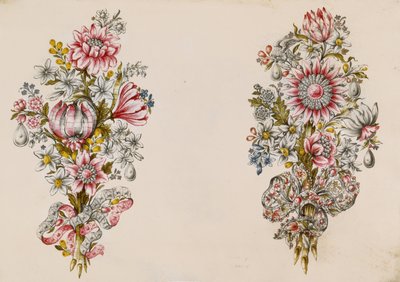 Design för sprayer av blommor av Italian School