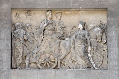 Detalj av fredsbågen, Milano, Italien (marmor) av Italian School
