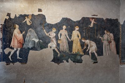 Detalj av freskerna, Camera Pinta (Painted Room) av Italian School