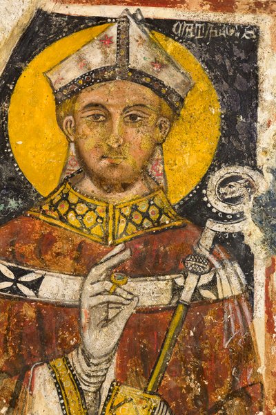 Detalj av triptyken föreställande San Cataldo, katedralens krypta av Italian School