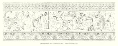 Utveckling av Friesland runt Kirchermuseets cistus (gravyr) av Italian School