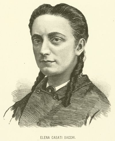 Elena Casati Sacchi (gravyr) av Italian School