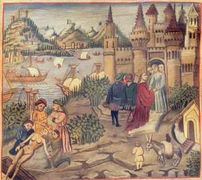Faksimil från School of Salerno, från medicinkanonen av Avicenna (Ibn Sina) (980-1037) av Italian School