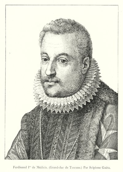Ferdinand Ier de Medici, Grand-Duc de Toscane, Par Scipio Gaeta (gravyr) av Italian School