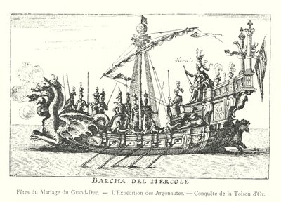 Högtider för storhertigens bröllop, Argonauternas expedition, Erövringen av det gyllene skinnet (gravyr) av Italian School
