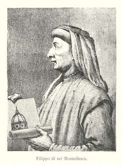Filippo di ser Brunellesco (gravyr) av Italian School
