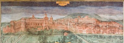 Fiorano modenese, Spezzano slott , Utsiktens sal: Utsikt över Sassuolo av Italian School