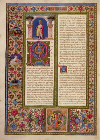 Fol.195v Brev från St. Paul till Cortina, från Borso d