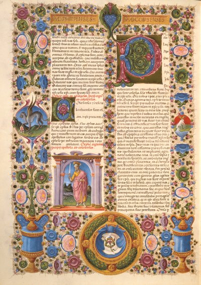 Fol.204v Brev från St. Paul till Kolosserna, från Borso d