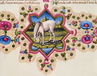 Fol.245V A Unicorn, från Borso d