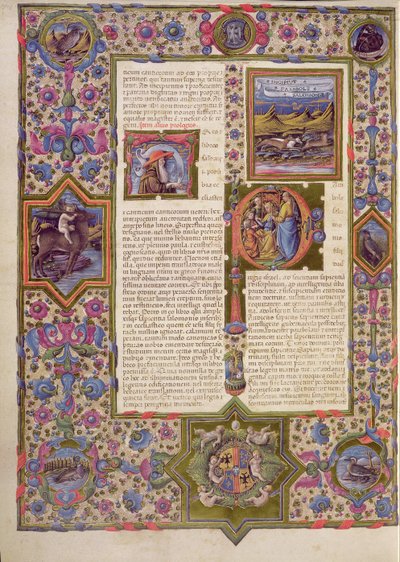 Fol.270v Öppning till Salomos bok, från Borso d