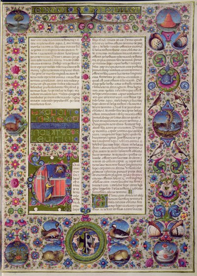 Fol.44r Inledande ord i Tredje Moseboken, från Borso d