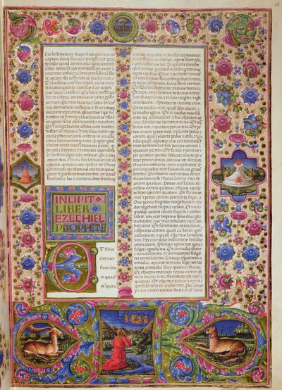 Fol.56r Öppning till Hesekiels bok, från Borso d